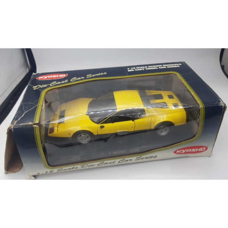 Kyosho 1/18 Ferrari 512 BB GIALLA BOX Die Cast Gd48