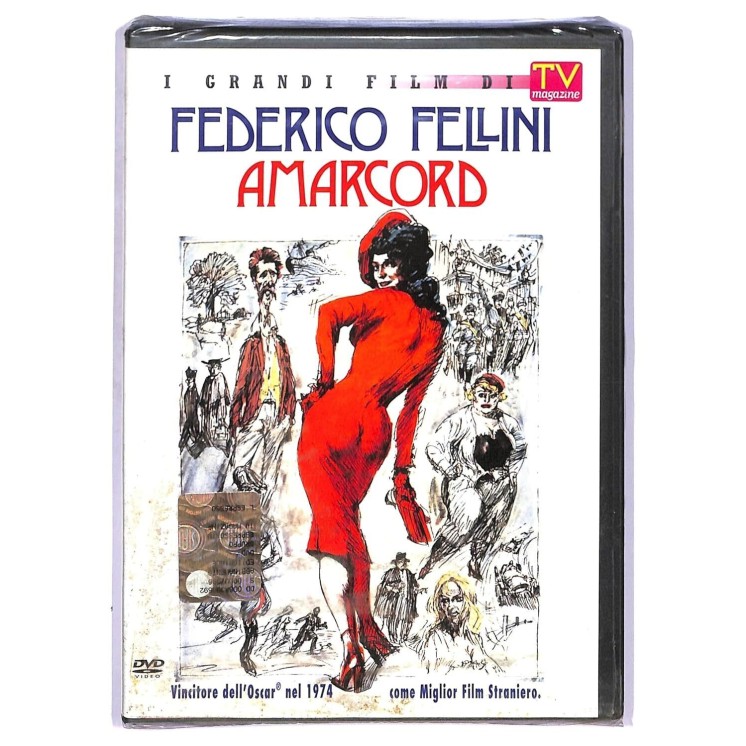 DVD I grandi film di Tv : Amarcord ITA nuovo EDITORIALE ed. Warner Bros B57