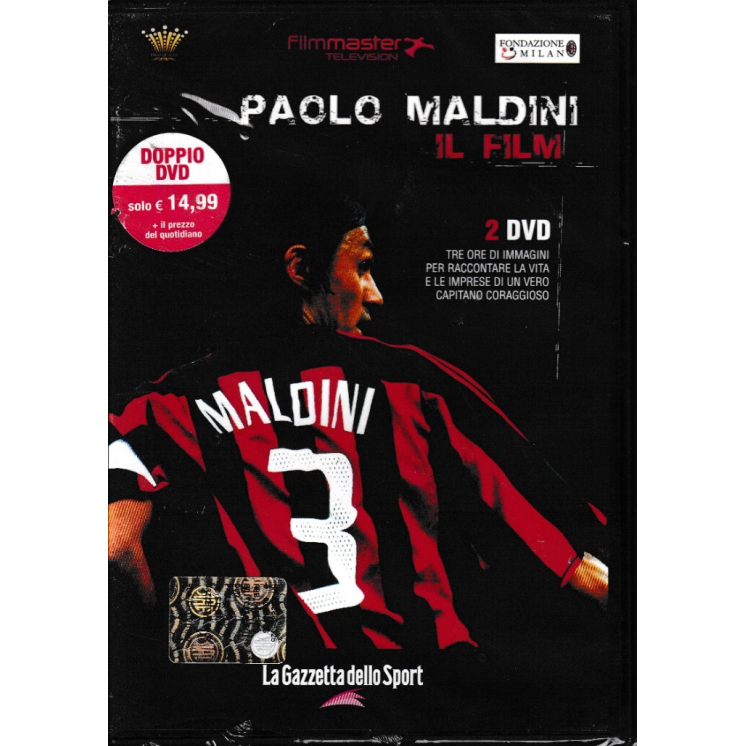 DVD Paolo Maldini il film ITA nuovo EDITORIALE ed. Gazzetta Dello Sport B58