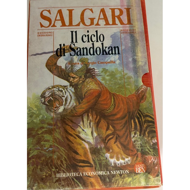 Salgari : il ciclo Sandokan 1/7 COMPL. nel COFANETTO ed. Newton A38