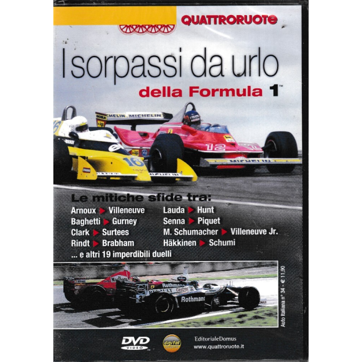 DVD I sorpassi da urlo della Formula 1 ITA nuovo EDIT. ed. Digital Adventure B69