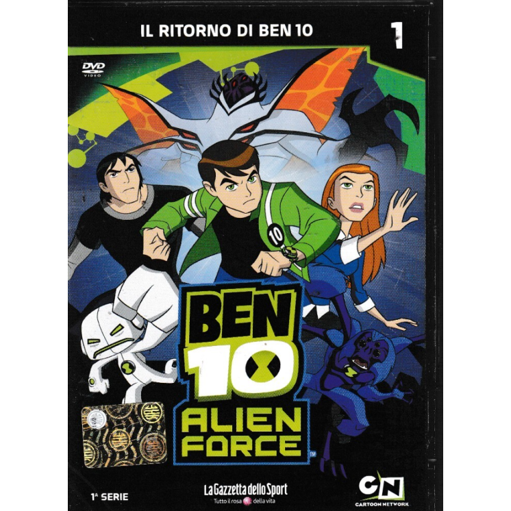 DVD Ben 10 alien force 1 il ritorno di ben 10 ITA usato EDIT. ed. Gazzetta B70