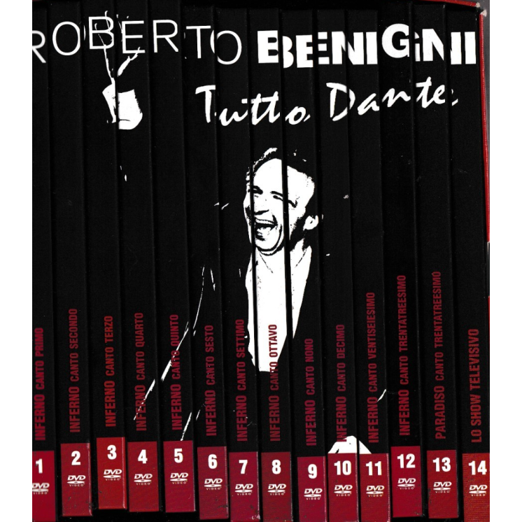 DVD Roberto Benigni tutto Dante 1/14 ITA usato EDITORIALE ed. Espresso B34