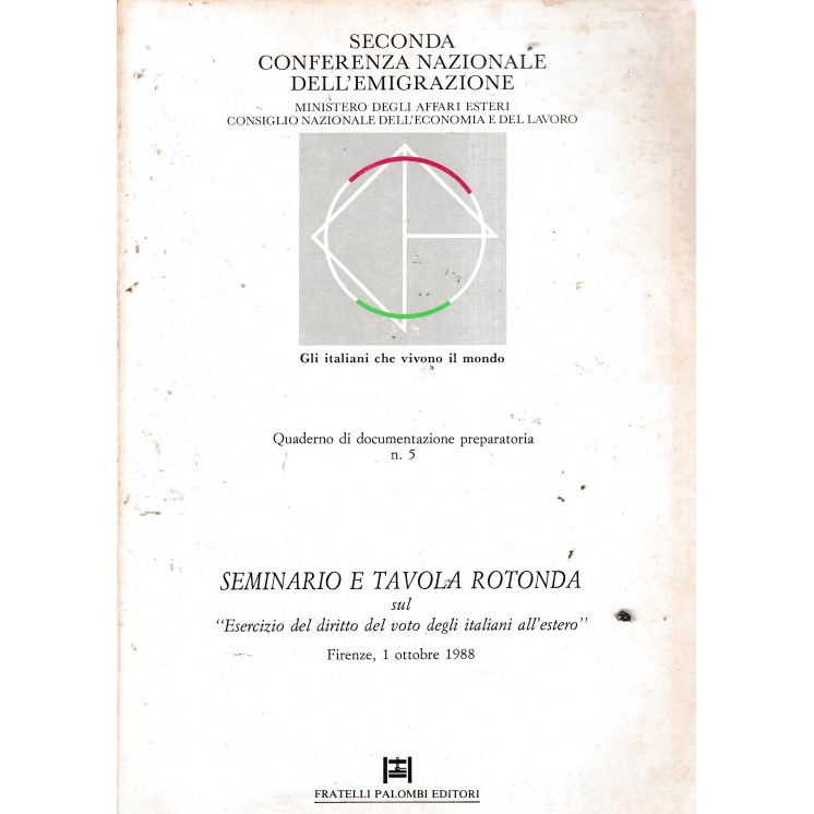 Quaderno documentazione preparatoria 5 : seminario tavola rotonda A04