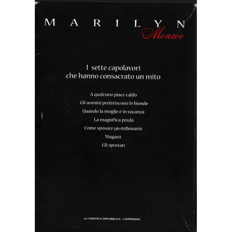 DVD Marilyn Monroe 6 film ITA usato EDITORIALE ed. Espresso B61