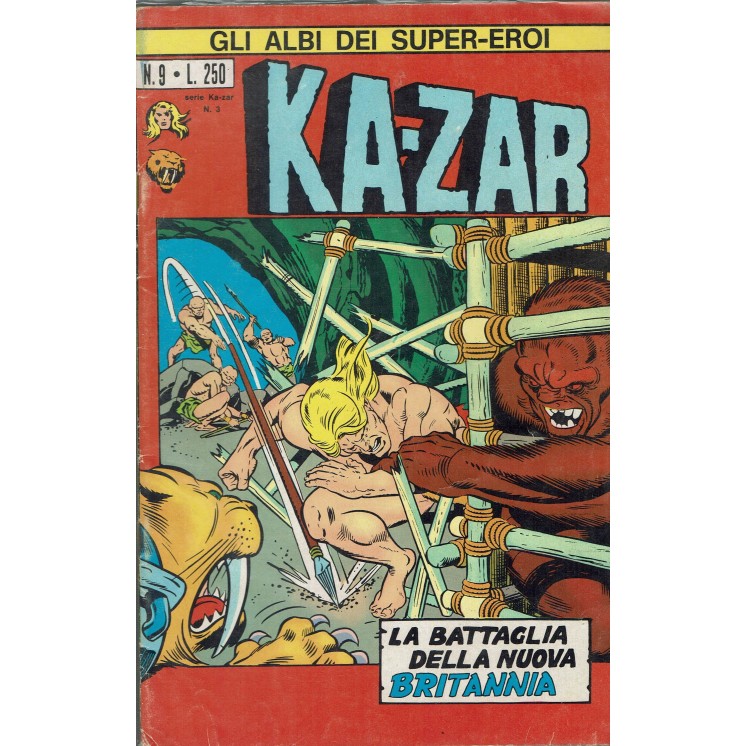 Gli Albi dei Super-Eroi n.  9 A.S.E. Ka-Zar n. 3 ed.Corno SU69