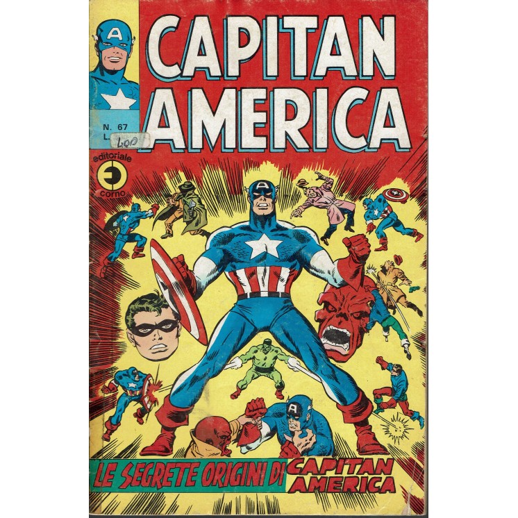 Capitan America n. 67 le segrete origini di Capitan America ed. Corno SU69