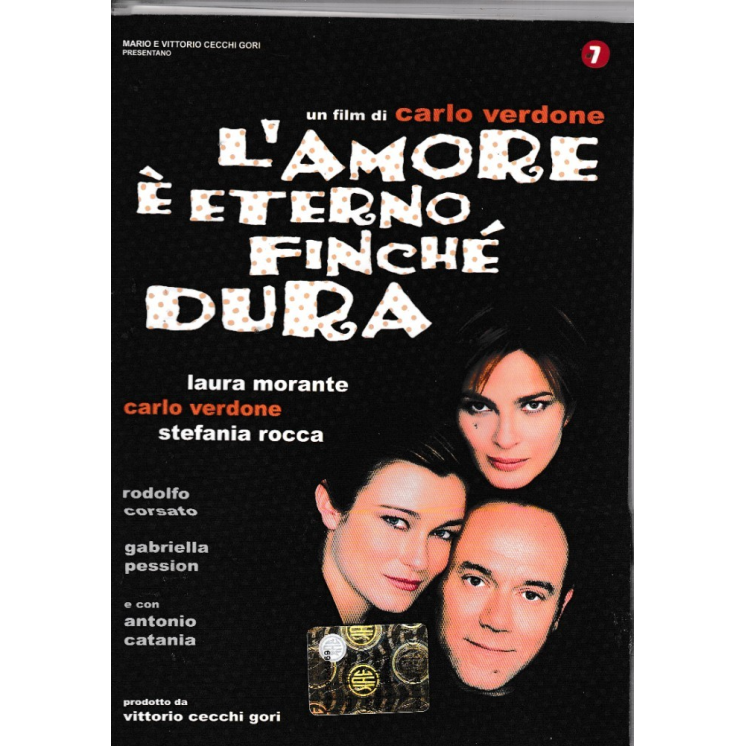 DVD Grande cinema Verdone 7 : Amore eterno dura ITA usato EDIT. ed. Fabbri B75