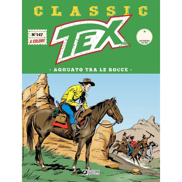 Classic Tex 147 a colori agguato tra le rocce di Bonelli USATO ed. Bonelli