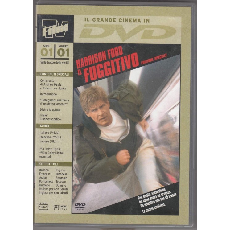DVD Il grande cinema in DVD : Il fuggitivo ITA usato EDIT. ed. Warner Bros B67