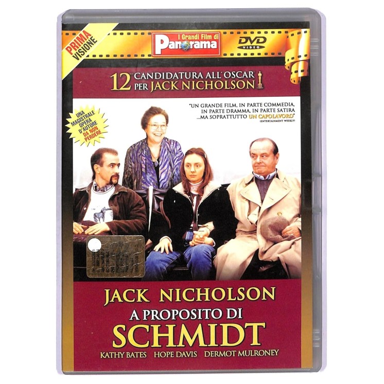 DVD A proposito di Shmidt ITA nuovo EDITORIALE ed. Panorama B55