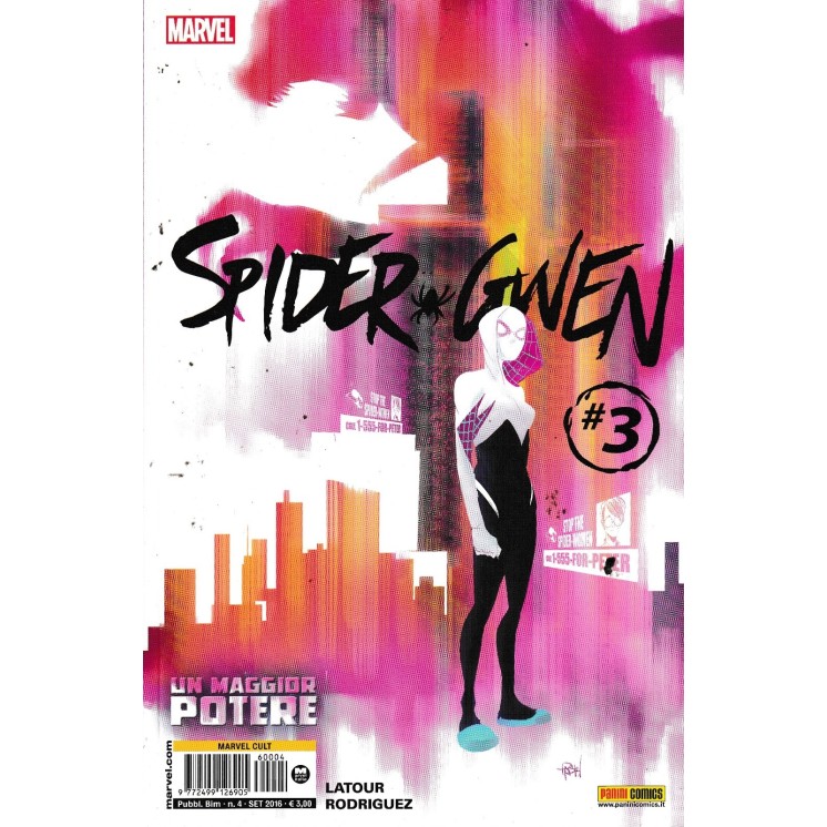 Marvel cult 4 : Spider Gwen 3 di Latour NUOVO ed. Panini Comics SU26
