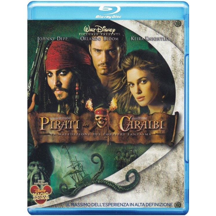 BLU-RAY Pirati Caraibi maledizione forziere fantasma ITA usato ed. Disney B45