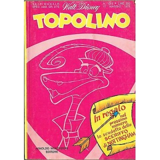 Topolino n.1015 11 mag 1975 ed. Walt Disney Mondadori