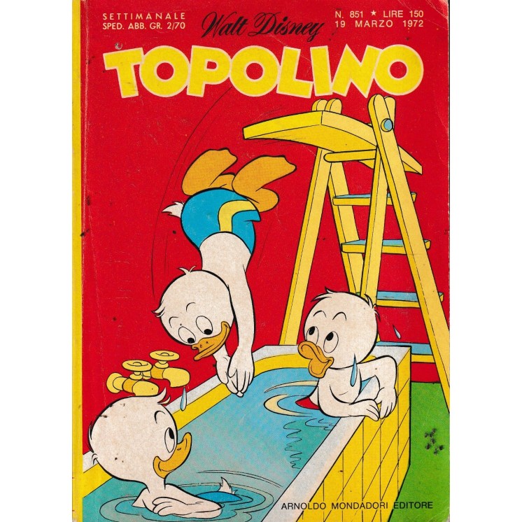 Topolino n. 851 + BOLLINI di Walt Disney ed. Mondadori