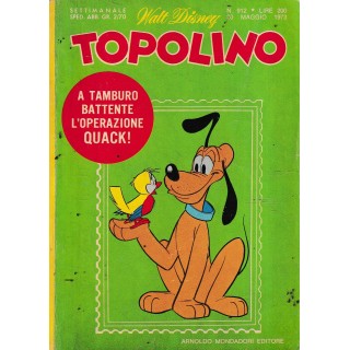 Topolino n. 912 + BOLLINI di Walt Disney ed. Mondadori