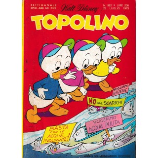 Topolino n. 922 + BOLLINI di Walt Disney ed. Mondadori