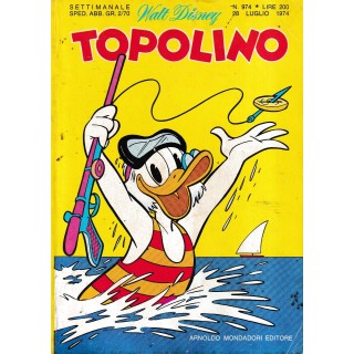 Topolino n. 974 + BOLLINI cedola libraria di Walt Disney ed.  Mondadori