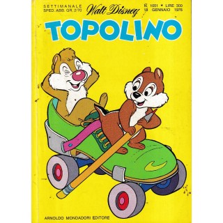 Topolino n.1051 + cedola libraria di Disney ed.  Mondadori