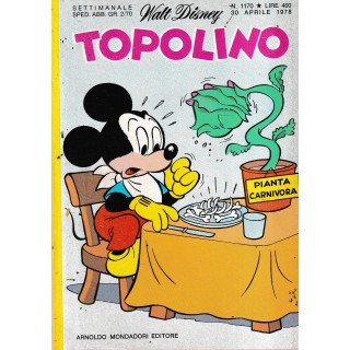 Topolino n.1170 cedola + BOLLINI di Disney ed.  Mondadori