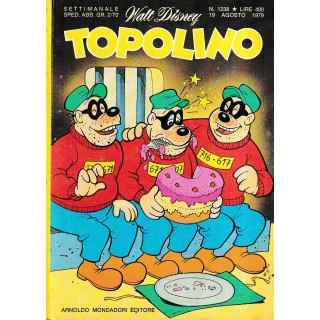 Topolino n.1238 + bollini di Disney ed.  Mondadori