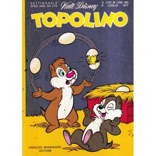 Topolino n.1127 + bollini di Disney ed.  Mondadori