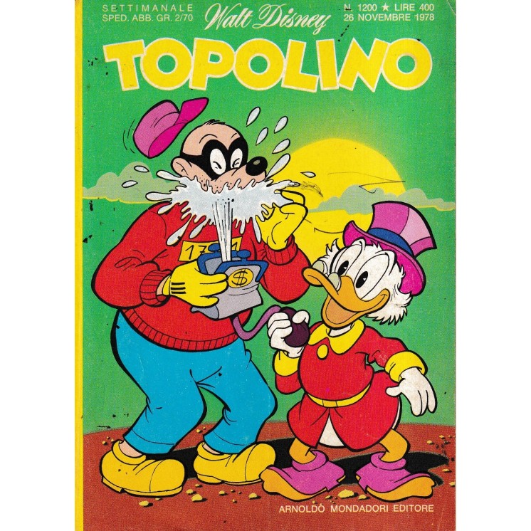 Topolino n.1200 inserto GIROTONDO pieghevole MATTEL di Disney ed.  Mondadori