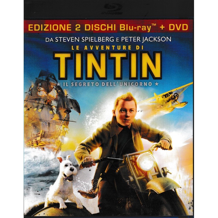 BLU-RAY Le avventure di Tintin 2 dischi+ DVD ITA usato ed. Sony Pictures B58
