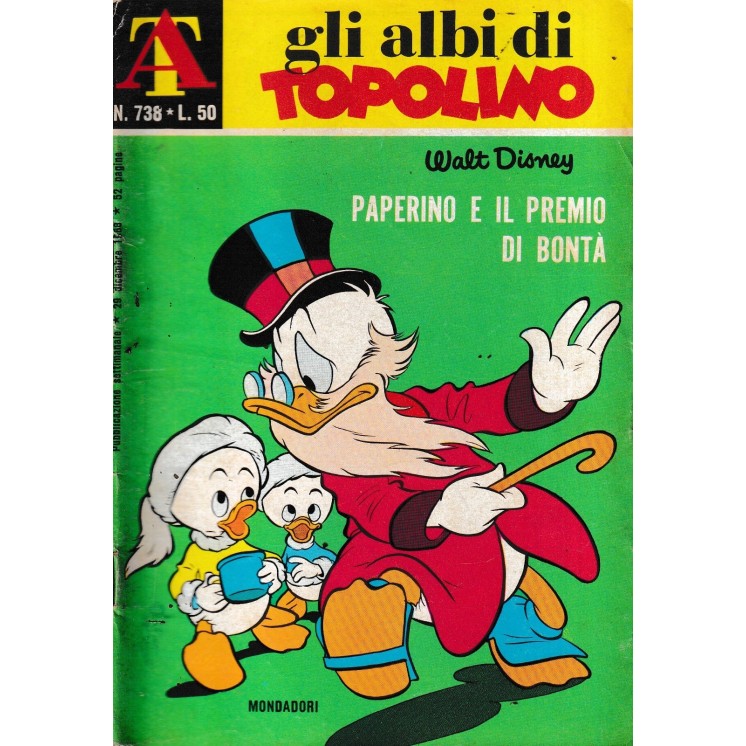Albi di Topolino n. 738 Paperino e il premio di bontà ed. Mondadori FU07