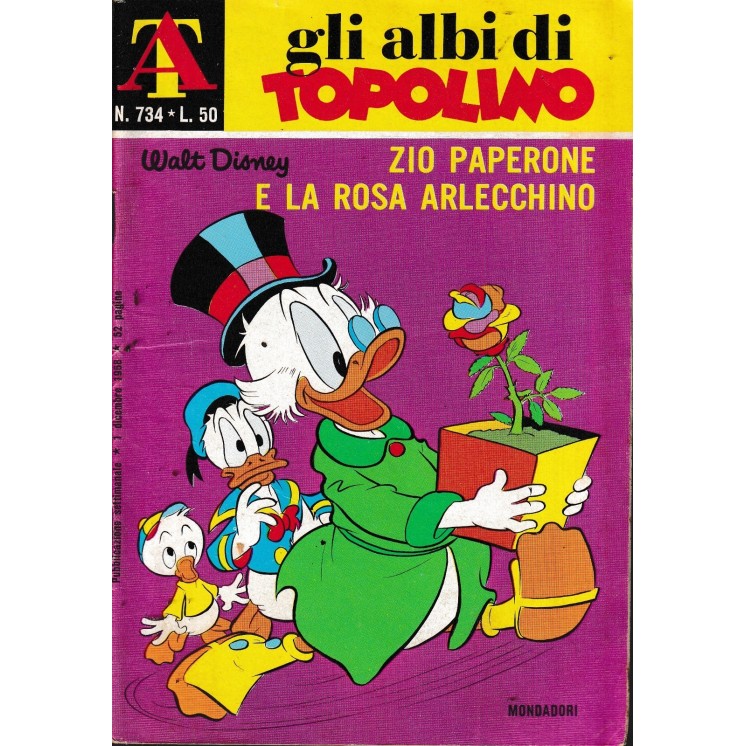 Albi di Topolino n. 734 zio Paperone e la rosa arlecchino ed. Mondadori FU07