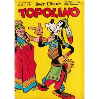 Topolino n.   70  originale lug 1953  ed. Walt Disney Mondadori
