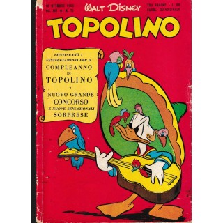 Topolino n.   76 originale ott 1953  ed. Walt Disney Mondadori