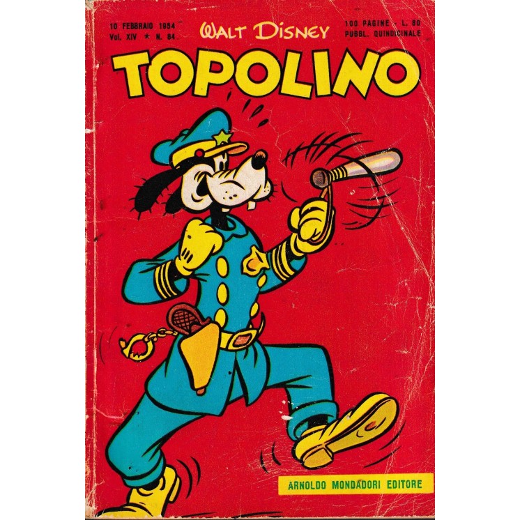 Topolino n.   84 originale feb 1954  ed. Walt Disney Mondadori BO08