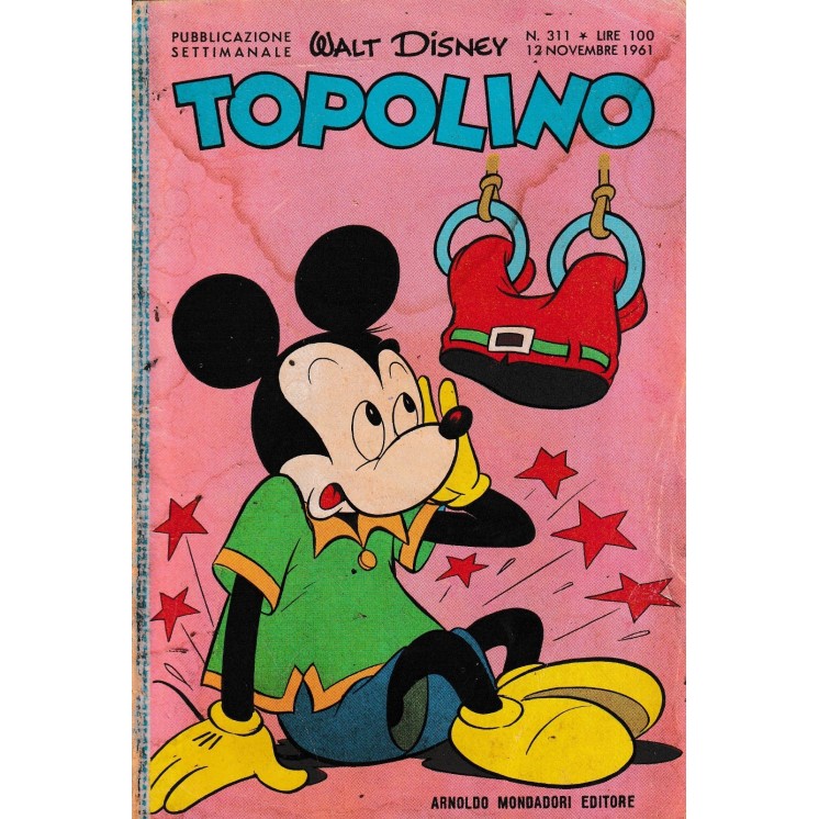 Topolino n.  311  originale nov 1961   FIGURINE ed. Walt Disney Mondadori