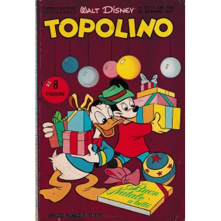 Topolino n.  317  originale dic 1961   FIGURINE ed. Walt Disney Mondadori