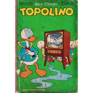 Topolino n.  327 originale mar 1962 FIGURINE ed. Walt Disney Mondadori