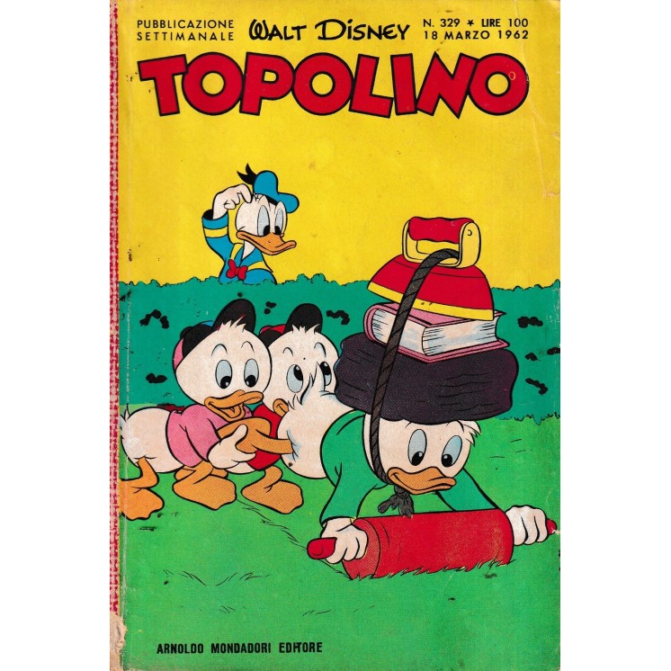 Topolino n.  329 originale mar 1962 FIGURINE ed. Walt Disney Mondadori