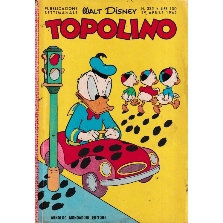 Topolino n.  335 originale apr 1962 FIGURINE ed. Walt Disney Mondadori