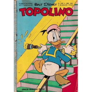 Topolino n.  340 originale giu 1962 FIGURINE ed. Walt Disney Mondadori