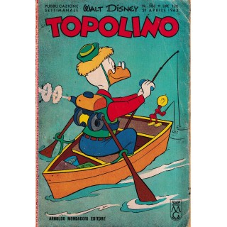 Topolino n.  386 originale apr 1963  FIGURINE ed. Walt Disney Mondadori