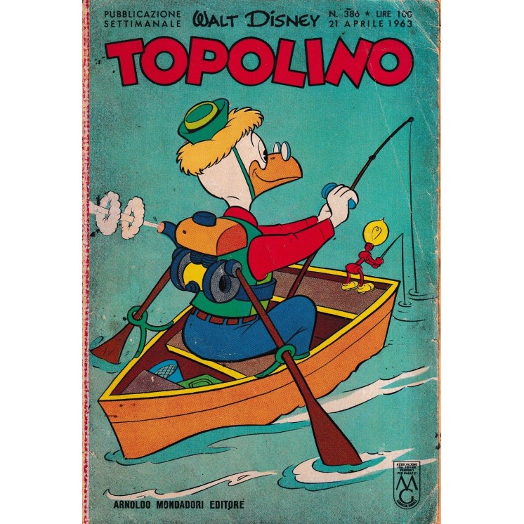 Topolino n.  386 originale apr 1963  FIGURINE ed. Walt Disney Mondadori