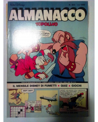 Almanacco Topolino n.303 marzo 1982 * ed. Mondadori Walt Disney