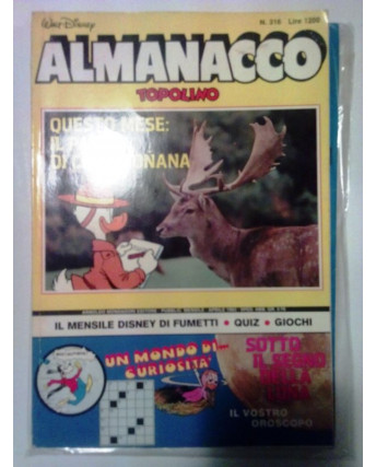 Almanacco Topolino n.316 aprile 1983 * ed. Mondadori Walt Disney