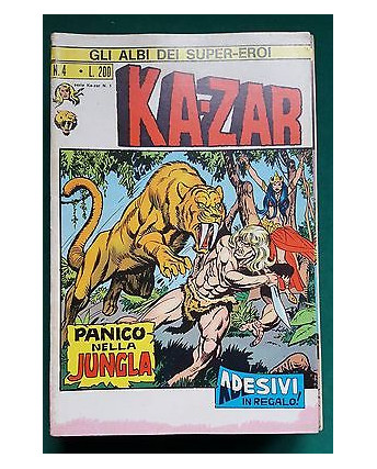 Gli Albi dei Super-Eroi n.  4 A.S.E. Ka-Zar n. 1 Panico nella jungla ed.Corno