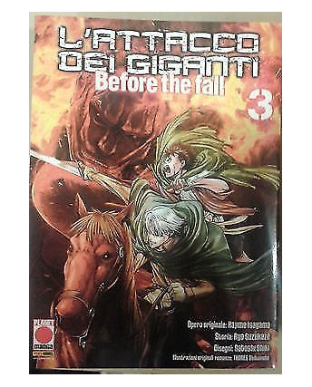 L'Attacco dei Giganti Before The Fall n. 3 di Isayama NUOVO ed. Panini Comics