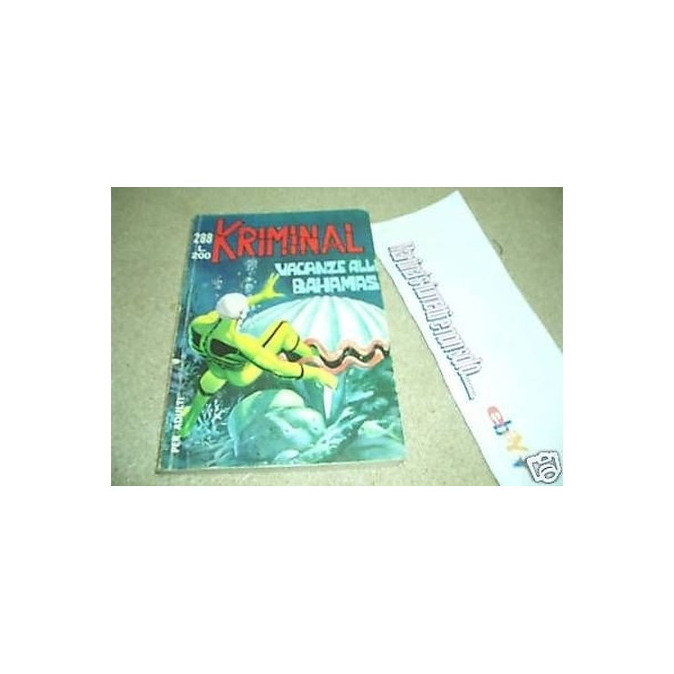 Kriminal n.288*ed.Corno "vacanze alle Bahamas" 7,00€