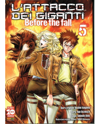 L'Attacco dei Giganti Before The Fall n. 5 di Isayama NUOVO ed. Panini Comics