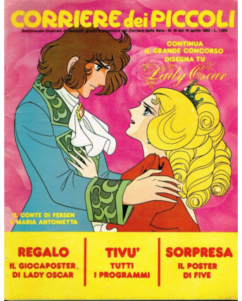 Corriere dei Piccoli 1982 n.16 Lady Oscar,  i Gatchaman, Chobin FU03