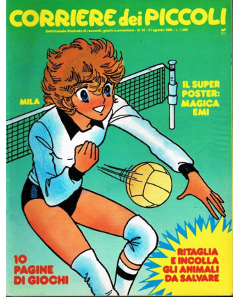 Corriere dei Piccoli 1986 n.35 Mila & Shiro, Memole, Hello Spank FU03