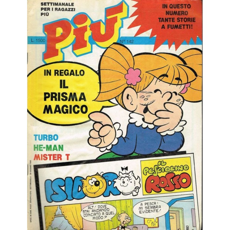 PIU' settimanale per ragazzi 142 ed.Domus A-Team Poochie Isidoro MA...